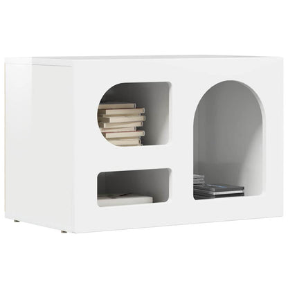 vidaXL TV-Schränk Hochglanz Weiß 60 x 35 x 40 cm Holzwerkstoff