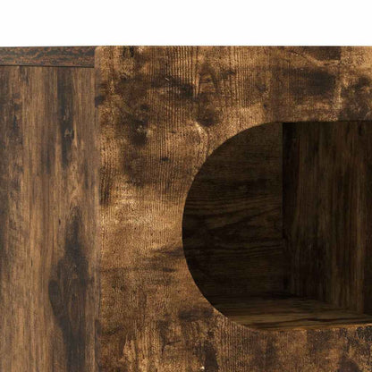 Meuble TV vidaXL Chêne fumé 60 x 35 x 40 cm Bois d'ingénierie