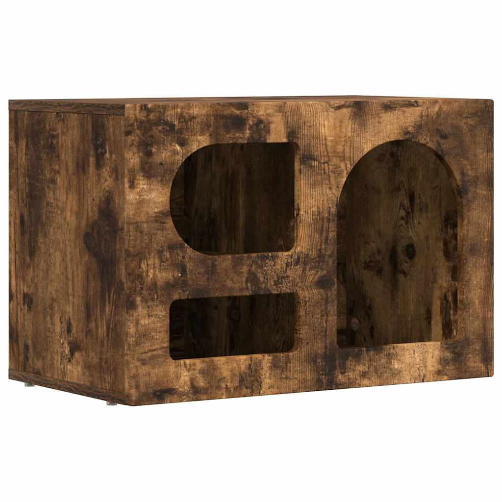 Meuble TV vidaXL Chêne fumé 60 x 35 x 40 cm Bois d'ingénierie