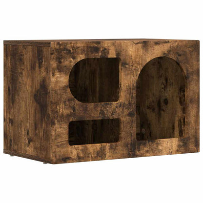 Meuble TV vidaXL Chêne fumé 60 x 35 x 40 cm Bois d'ingénierie