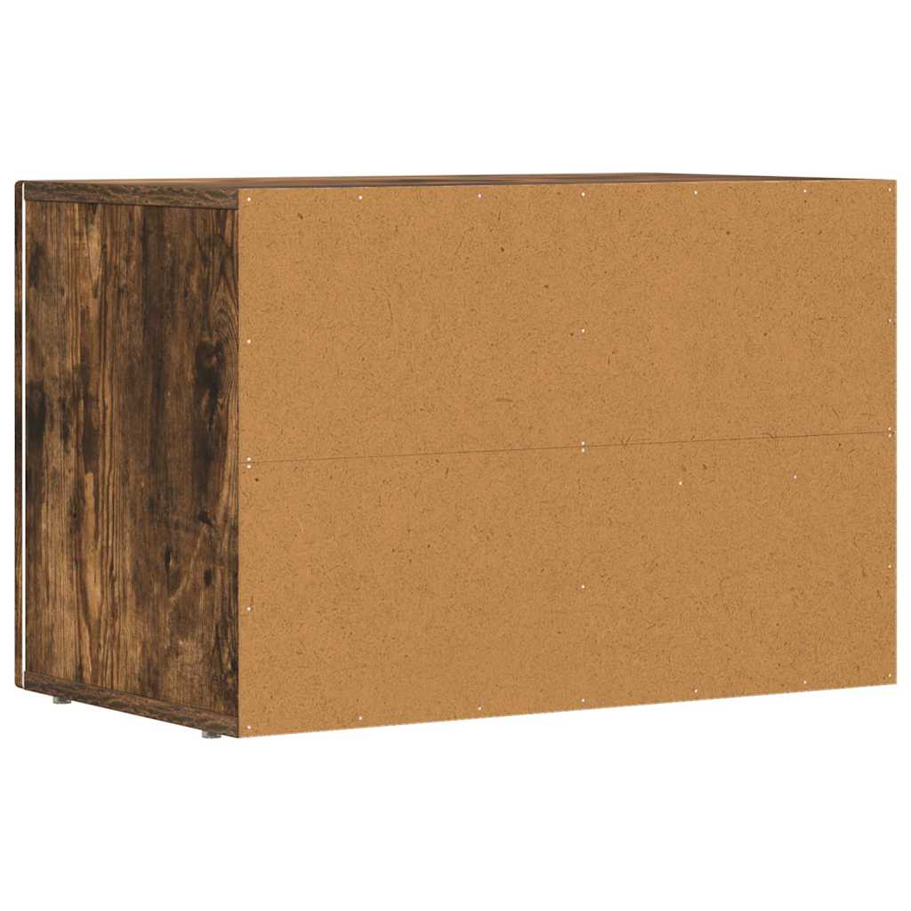Meuble TV vidaXL Chêne fumé 60 x 35 x 40 cm Bois d'ingénierie