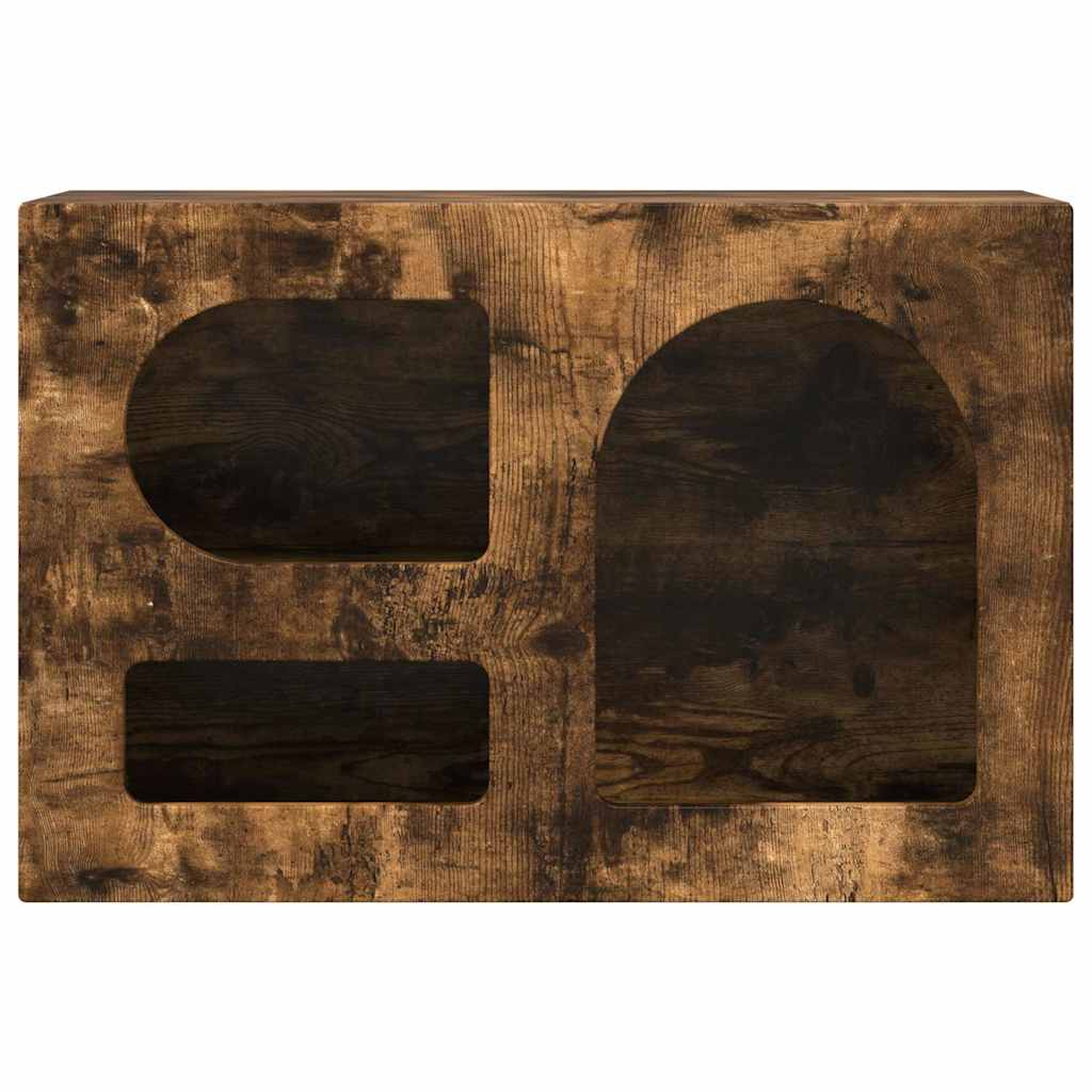 Meuble TV vidaXL Chêne fumé 60 x 35 x 40 cm Bois d'ingénierie