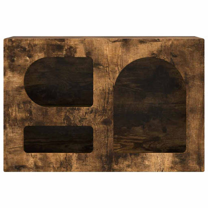 Meuble TV vidaXL Chêne fumé 60 x 35 x 40 cm Bois d'ingénierie