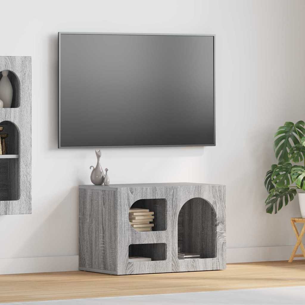 vidaXL Meuble TV Sonoma Gris 60 x 35 x 40 cm Aggloméré