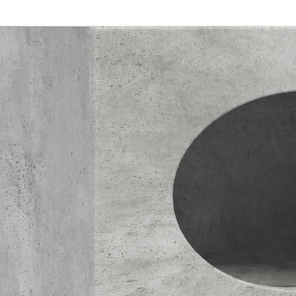 vidaXL Bahut gris béton 40 x 35 x 100,5 cm, bois d'ingénierie