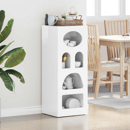 vidaXL Sideboard Hochglanz Weiß 40 x 35 x 100,5 cm Holzwerkstoff