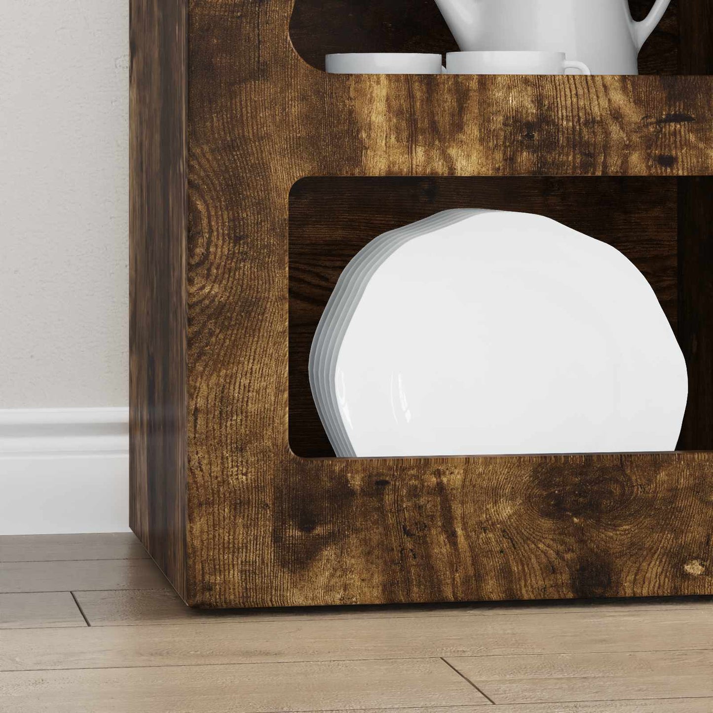 vidaXL Buffet chêne fumé 40 x 35 x 100,5 cm bois d'ingénierie