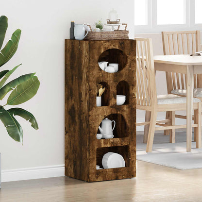 vidaXL Buffet chêne fumé 40 x 35 x 100,5 cm bois d'ingénierie