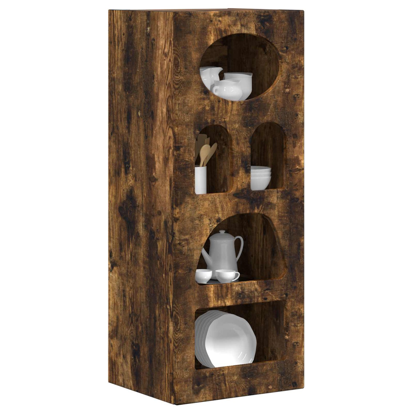 vidaXL Buffet chêne fumé 40 x 35 x 100,5 cm bois d'ingénierie