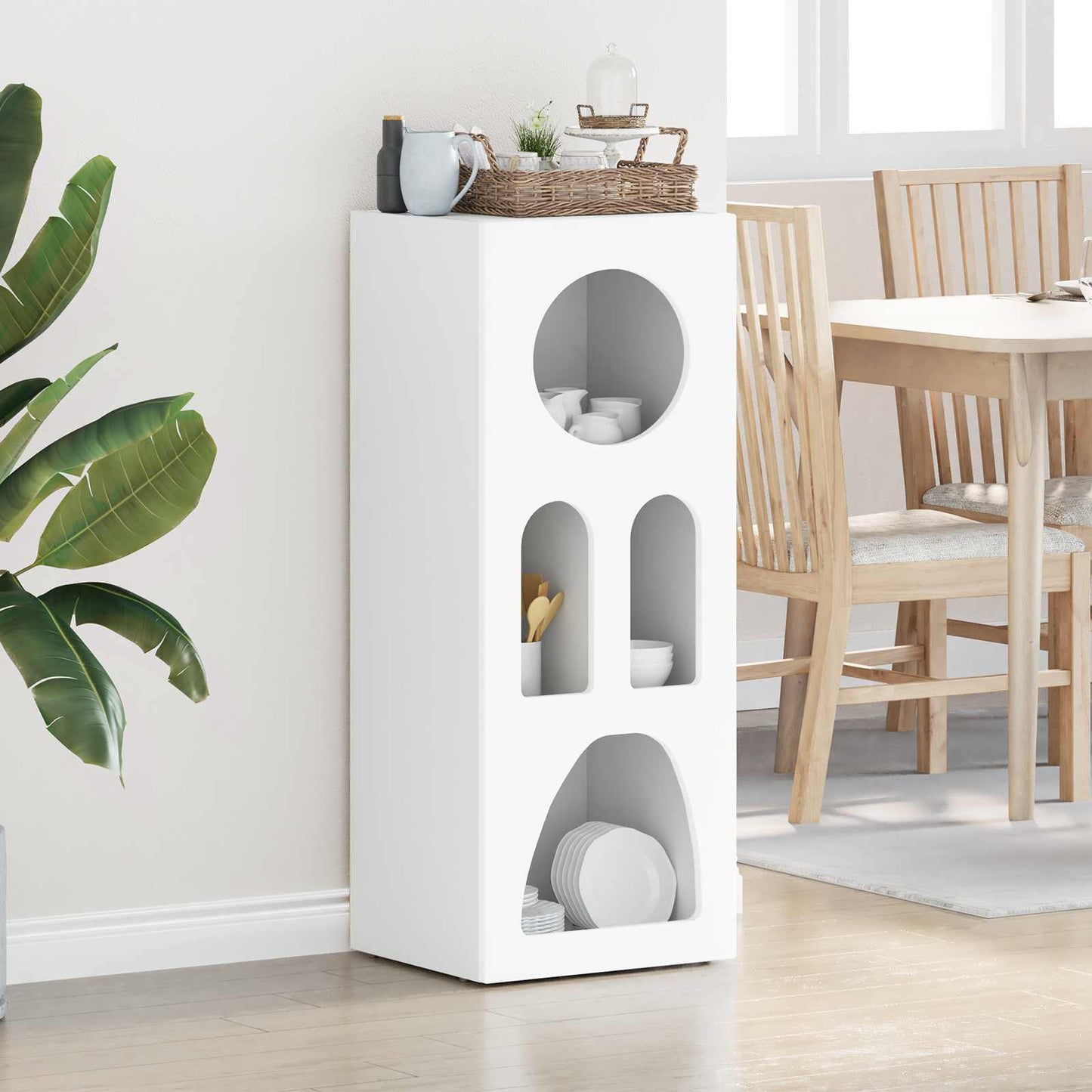 vidaXL Buffet Blanc 40 x 35 x 100,5 cm Bois d'ingénierie