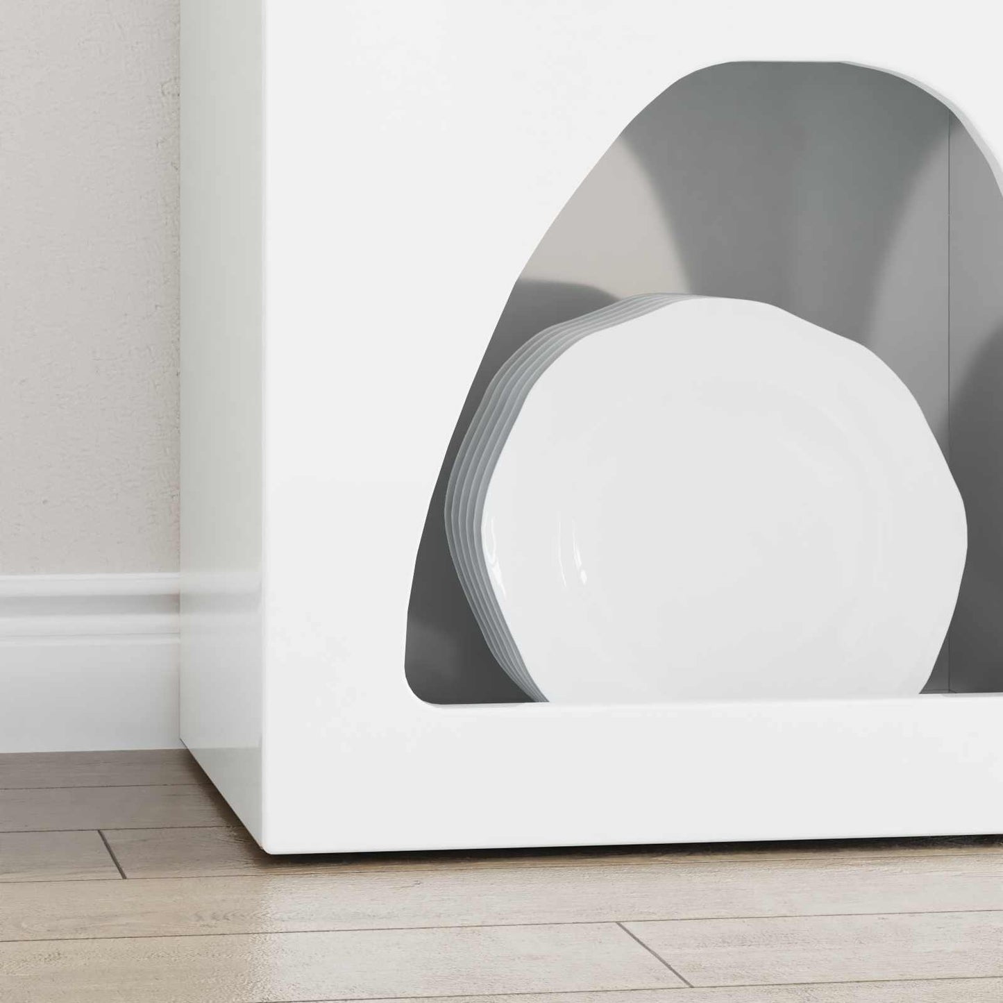 Sideboard Hochglanz Weiß 40 x 35 x 100,5 cm Holzwerkstoff