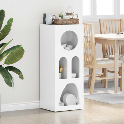 Sideboard Hochglanz Weiß 40 x 35 x 100,5 cm Holzwerkstoff