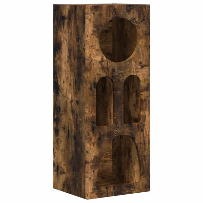 vidaXL Bahut chêne fumé 40 x 35 x 100,5 cm bois d'ingénierie