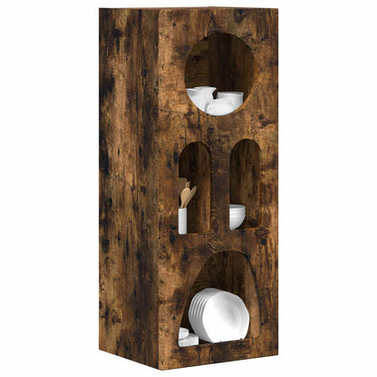 vidaXL Bahut chêne fumé 40 x 35 x 100,5 cm bois d'ingénierie