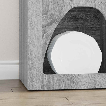 vidaXL Commode Sonoma Gris 40 x 35 x 100,5 cm Bois d'ingénierie