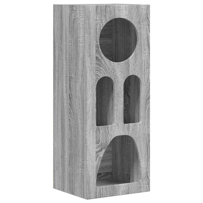 vidaXL Commode Sonoma Gris 40 x 35 x 100,5 cm Bois d'ingénierie