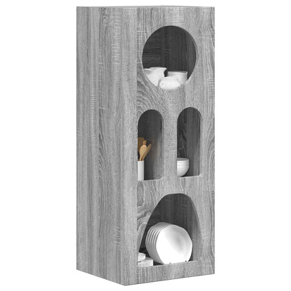 vidaXL Commode Sonoma Gris 40 x 35 x 100,5 cm Bois d'ingénierie