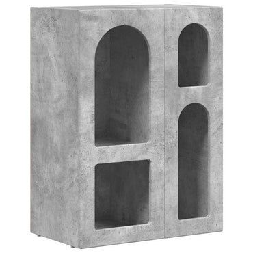vidaXL Buffet gris béton 59 x 35 x 80,5 cm bois d'ingénierie