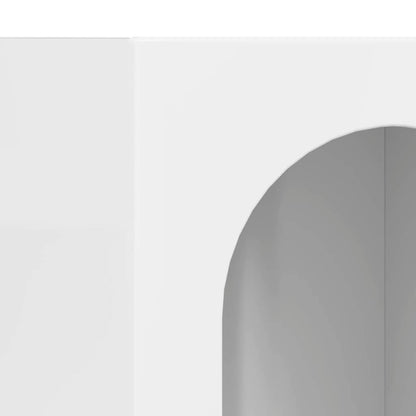 vidaXL Bahut haut brillant blanc 59 x 35 x 80,5 cm bois d'ingénierie