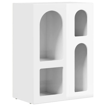 vidaXL Bahut haut brillant blanc 59 x 35 x 80,5 cm bois d'ingénierie