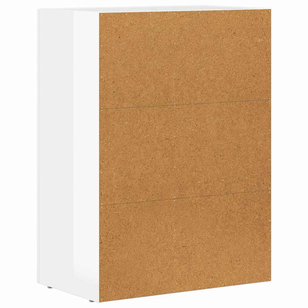 vidaXL Bahut haut brillant blanc 59 x 35 x 80,5 cm bois d'ingénierie