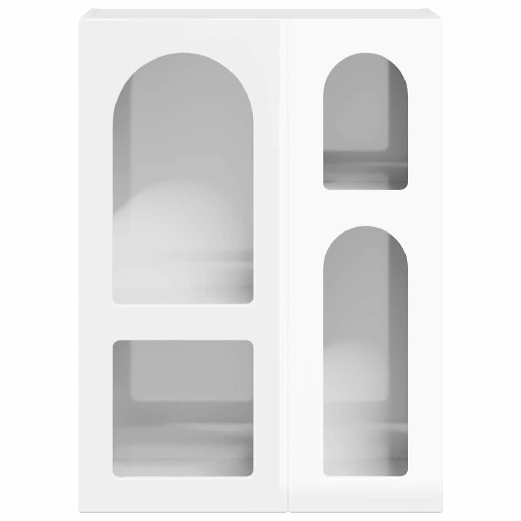 vidaXL Bahut haut brillant blanc 59 x 35 x 80,5 cm bois d'ingénierie