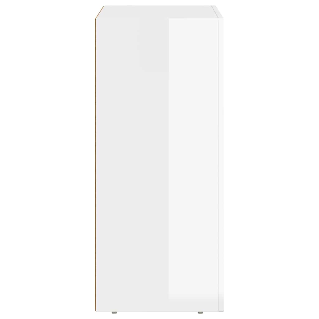 vidaXL Bahut haut brillant blanc 59 x 35 x 80,5 cm bois d'ingénierie