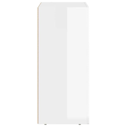 vidaXL Bahut haut brillant blanc 59 x 35 x 80,5 cm bois d'ingénierie