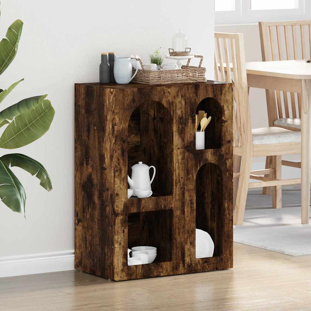 vidaXL Buffet Chêne fumé 59 x 35 x 80,5 cm Bois d'ingénierie