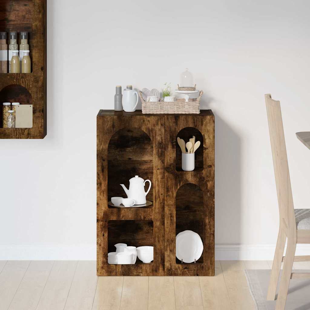 vidaXL Buffet Chêne fumé 59 x 35 x 80,5 cm Bois d'ingénierie
