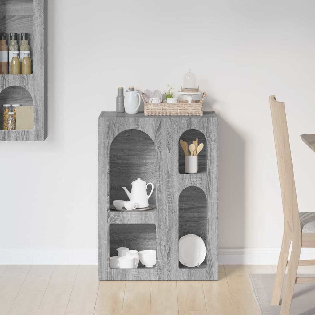 vidaXL Commode Gris Sonoma 59 x 35 x 80,5 cm Aggloméré