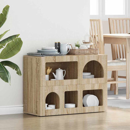 Sideboard Sonoma-Eiche 80,5 x 35 x 59 cm Holzwerkstoff