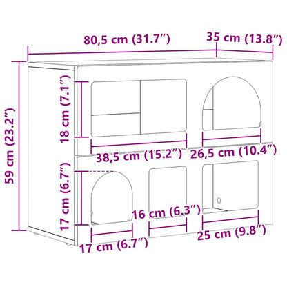 vidaXL Commode Chêne Sonoma 80,5x35x59 cm Bois d'ingénierie