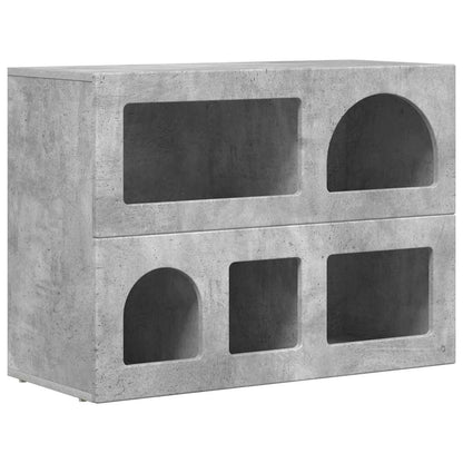 Sideboard Beton Grau 80,5 x 35 x 59 cm Holzwerkstoff