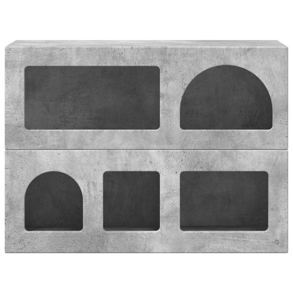 Sideboard Beton Grau 80,5 x 35 x 59 cm Holzwerkstoff