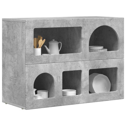 Sideboard Beton Grau 80,5 x 35 x 59 cm Holzwerkstoff