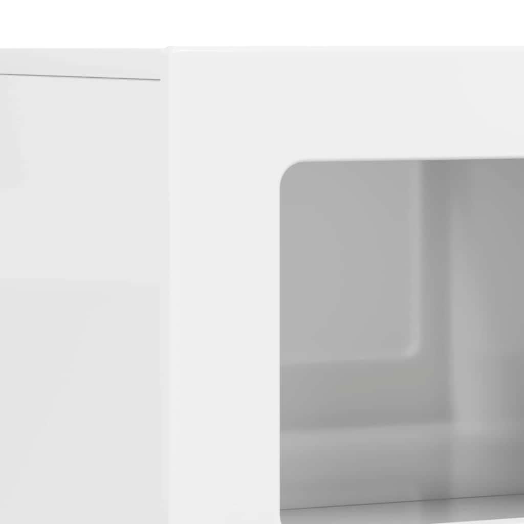 vidaXL Buffet haut brillant blanc 80,5 x 35 x 59 cm Bois d'ingénierie