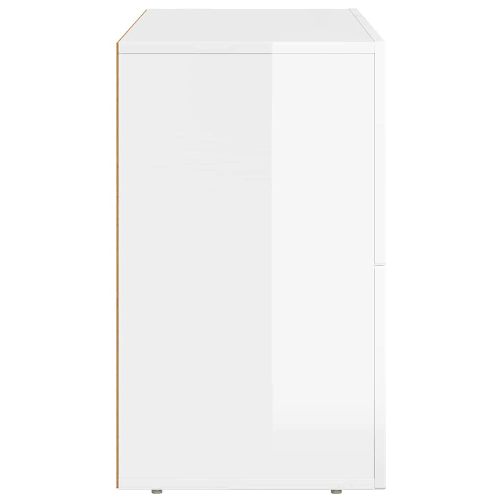 vidaXL Buffet haut brillant blanc 80,5 x 35 x 59 cm Bois d'ingénierie