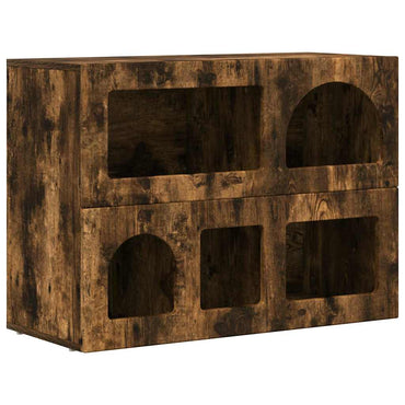 vidaXL Buffet Chêne fumé 80,5 x 35 x 59 cm Bois d'ingénierie