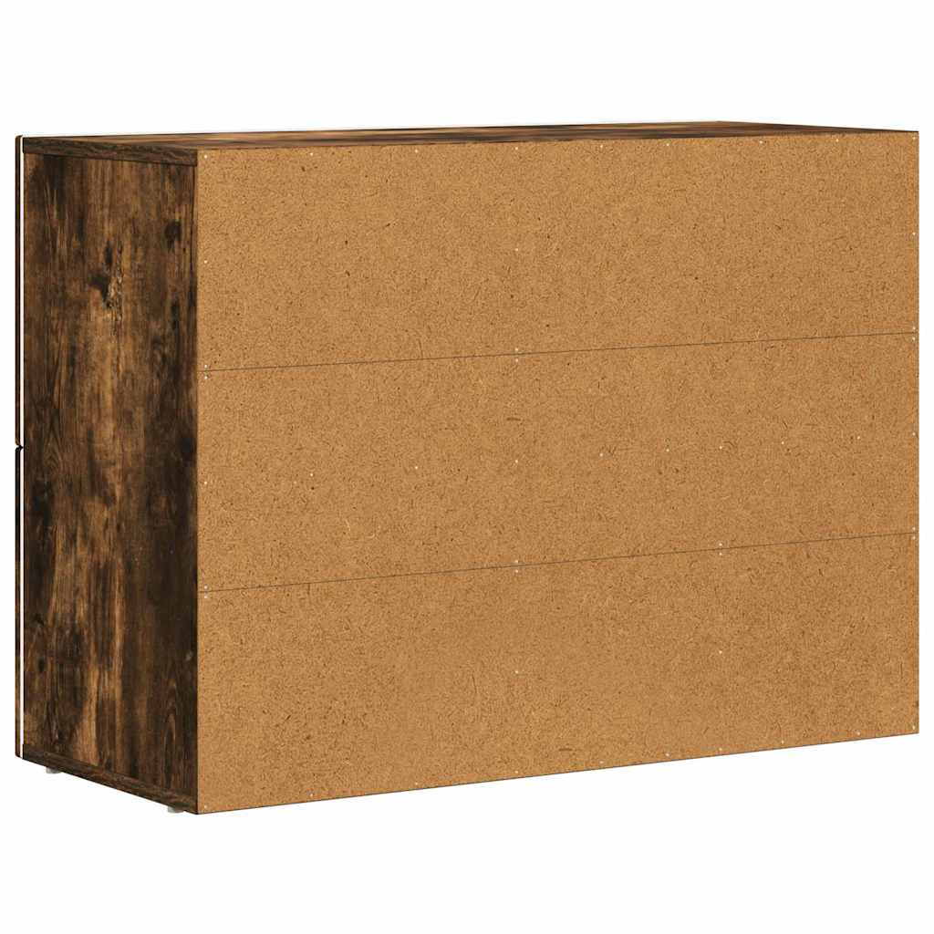 vidaXL Buffet Chêne fumé 80,5 x 35 x 59 cm Bois d'ingénierie