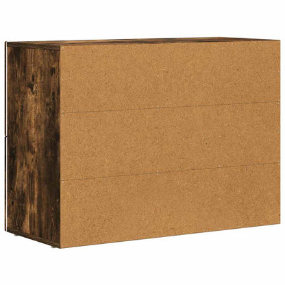 vidaXL Buffet Chêne fumé 80,5 x 35 x 59 cm Bois d'ingénierie