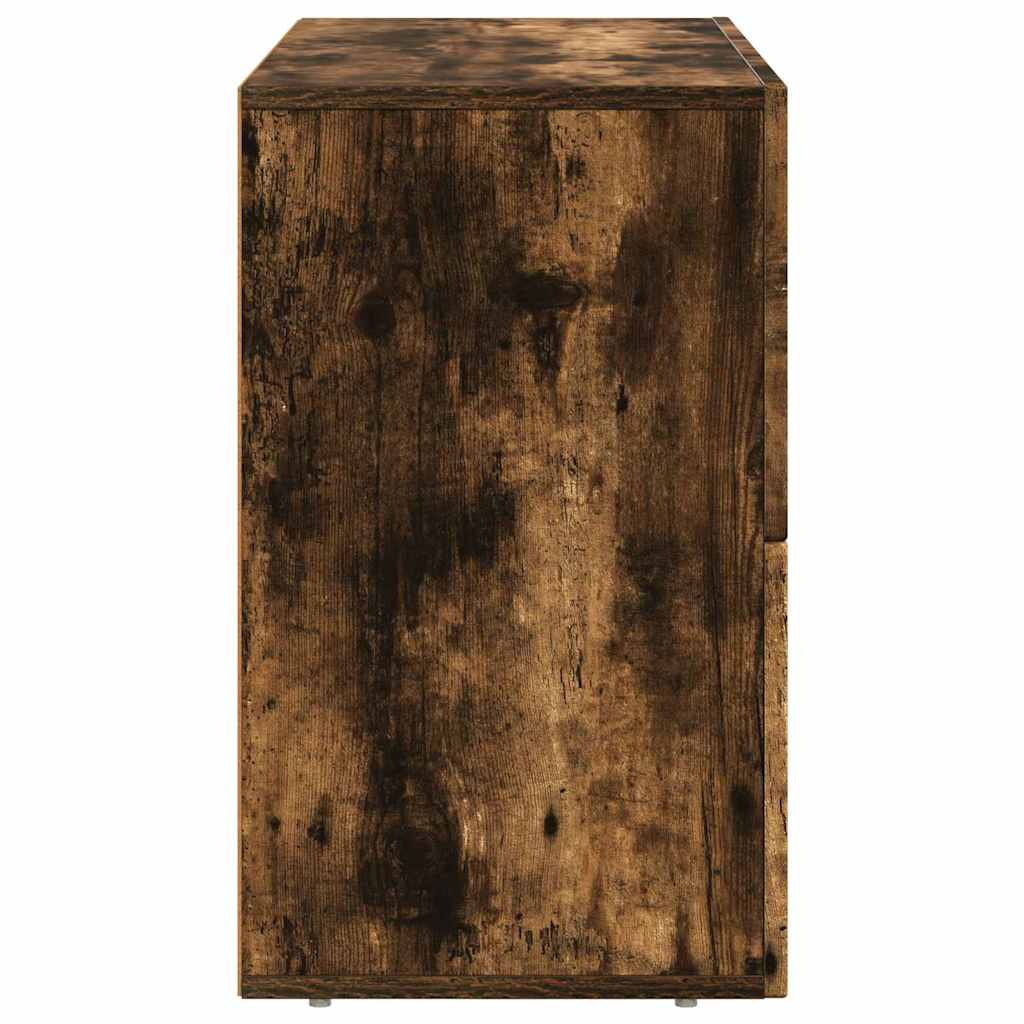 vidaXL Buffet Chêne fumé 80,5 x 35 x 59 cm Bois d'ingénierie