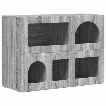 vidaXL Buffet secondaire Sonoma Gris 80,5 x 35 x 59 cm Bois d'ingénierie