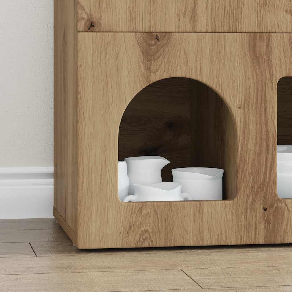 vidaXL Buffet Chêne Artisan 80,5 x 35 x 59 cm Bois d'ingénierie