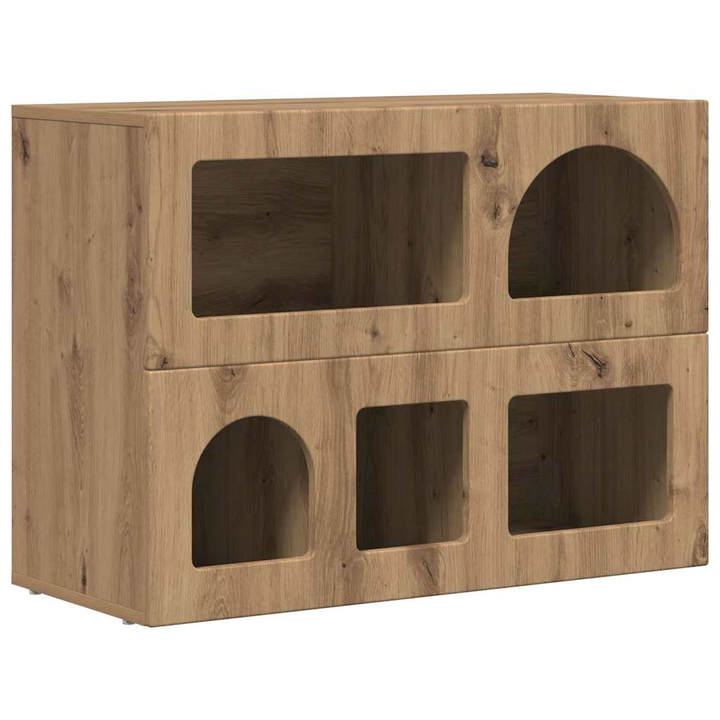 vidaXL Buffet Chêne Artisan 80,5 x 35 x 59 cm Bois d'ingénierie