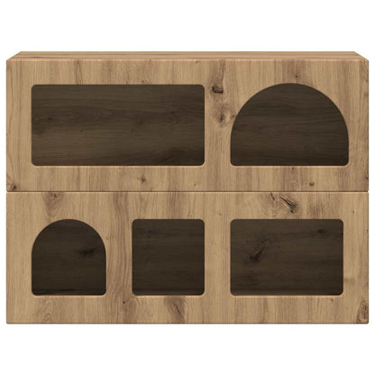 vidaXL Buffet Chêne Artisan 80,5 x 35 x 59 cm Bois d'ingénierie