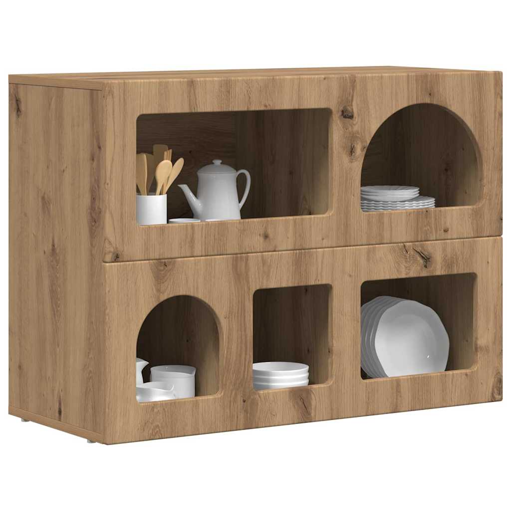 vidaXL Buffet Chêne Artisan 80,5 x 35 x 59 cm Bois d'ingénierie