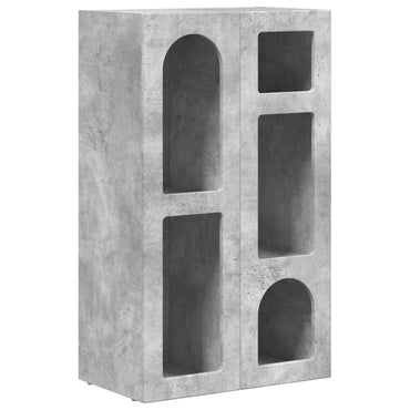 vidaXL Buffet Gris Ciment 59 x 35 x 100,5 cm Bois d'ingénierie