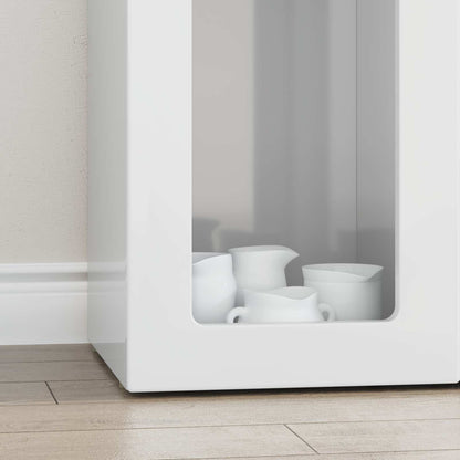 vidaXL Buffet blanc brillant 59 x 35 x 100,5 cm bois d'ingénierie