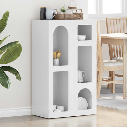 vidaXL Buffet blanc brillant 59 x 35 x 100,5 cm bois d'ingénierie